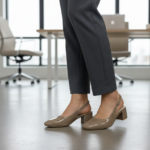 ELVYN Poise Collection | Elegant Patent Cappuccino Slingback Block Heels
