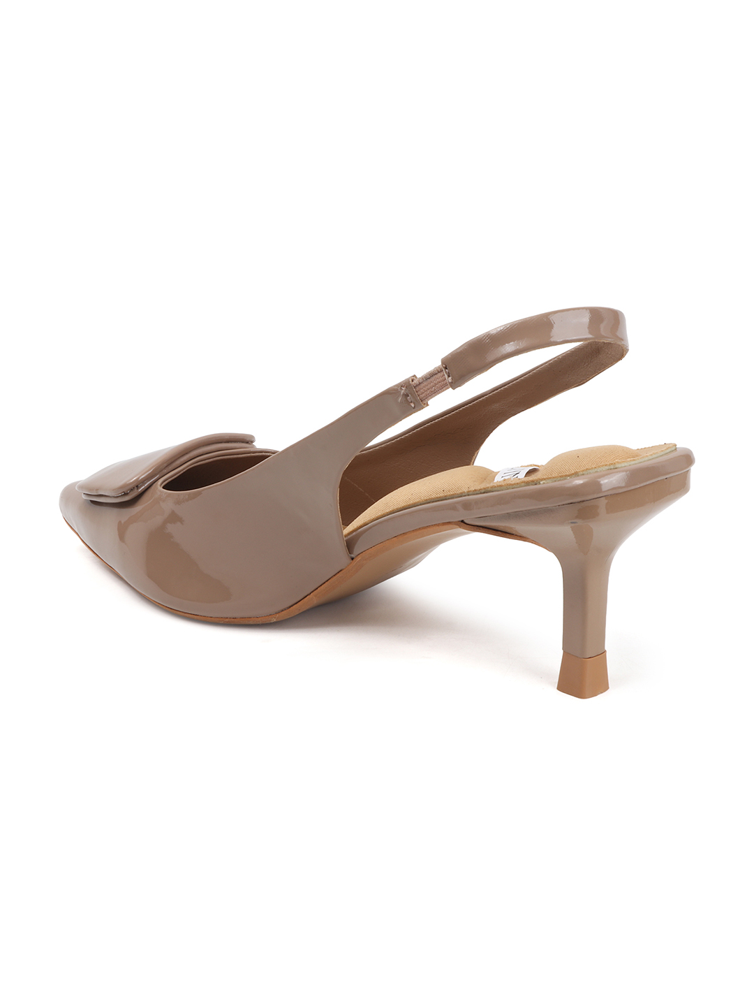 ELVYN VELLOURA Collection | Comfortable Cappuccino Pointed-Toe Slingback Stilettos - Image 4