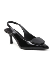 ELVYN VELLOURA Collection | Comfortable Pointed-Toe Black Slingback Stilettos