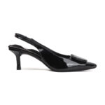 ELVYN VELLOURA Collection | Comfortable Pointed-Toe Black Slingback Stilettos