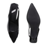 ELVYN VELLOURA Collection | Comfortable Pointed-Toe Black Slingback Stilettos