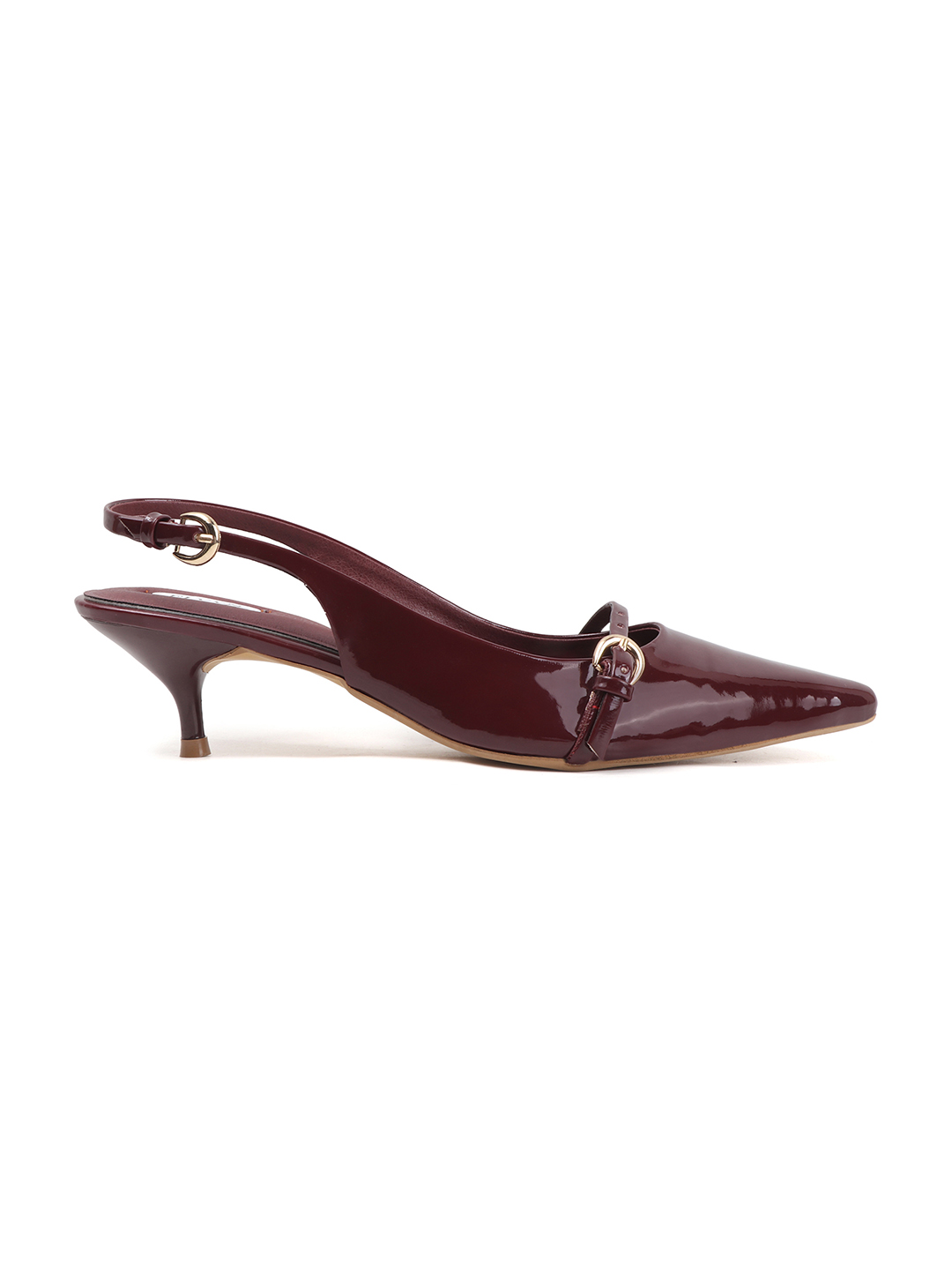 ELVYN ZENIA Collection | Elegant Side-Buckle Wine Slingback Heels - Image 7