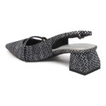 ELVYN Luxe Collection | Elegant Textured Black Slingback Heels