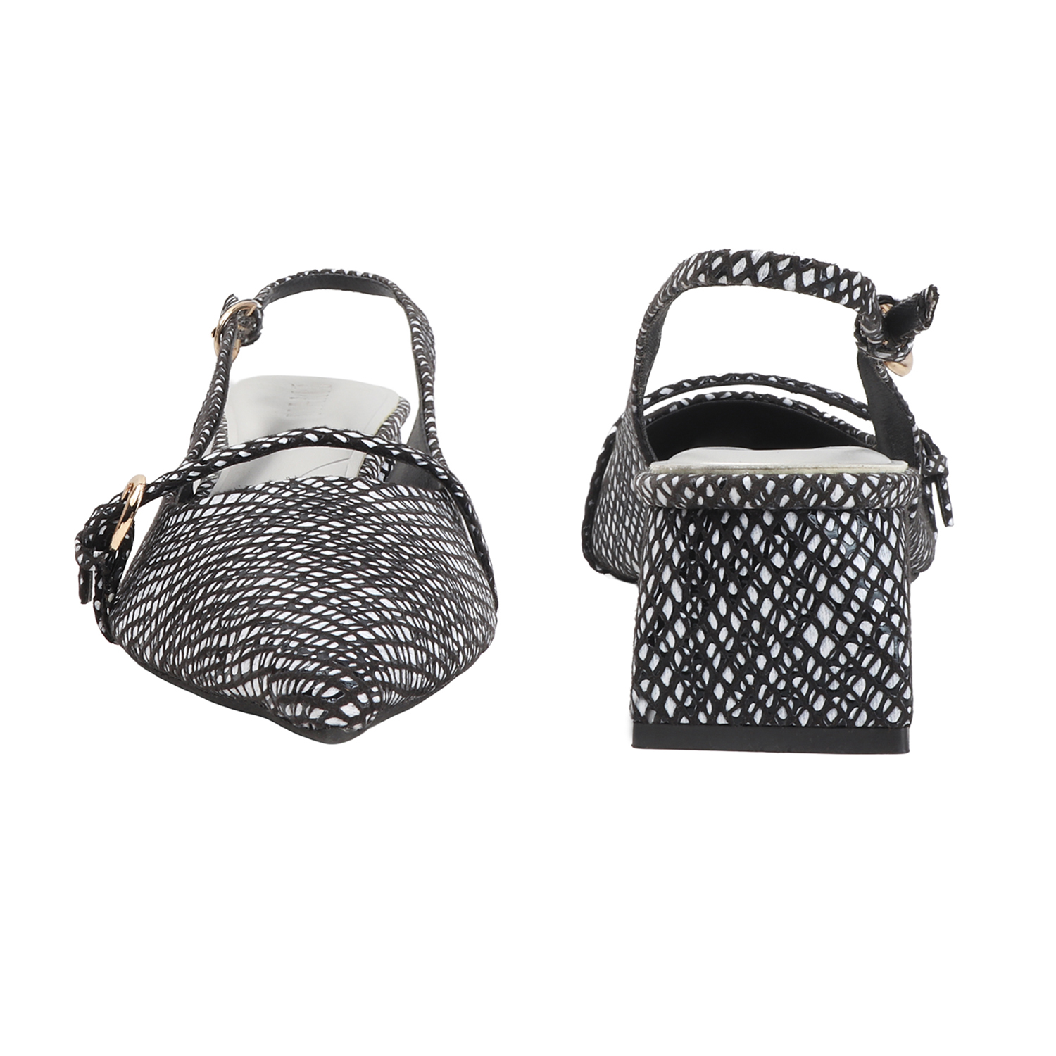 ELVYN Luxe Collection | Elegant Textured Black Slingback Heels - Image 9