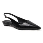 ELVYN | JANE Collection Timeless Pointed-Toe Black Slingback Flats