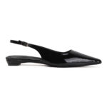 ELVYN | JANE Collection Timeless Pointed-Toe Black Slingback Flats