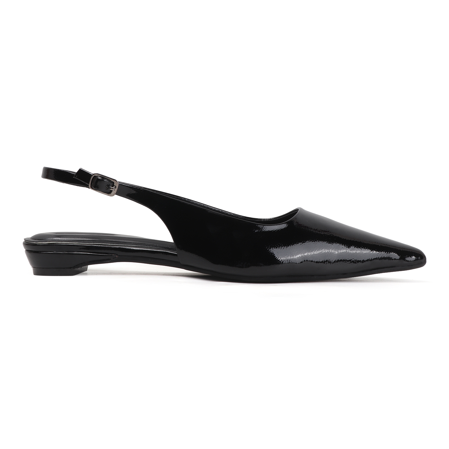 ELVYN | JANE Collection Timeless Pointed-Toe Black Slingback Flats - Image 4