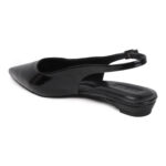 ELVYN | JANE Collection Timeless Pointed-Toe Black Slingback Flats