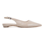 ELVYN Jane Collection | Classic Cream Patent Pointed-Toe Slingback Flats