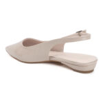 ELVYN Jane Collection | Classic Cream Patent Pointed-Toe Slingback Flats