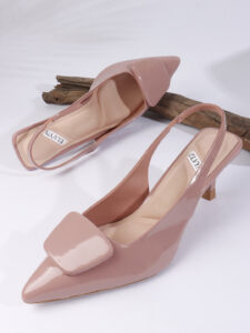 ELVYN VELLOURA Collection | Blush Pink Comfortable Pointed-Toe Slingback Stilettos