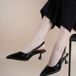 ELVYN Jane Collection Pointed-Toe Slingback Flats