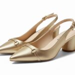 ELVYN Selene Women's Patent Leather Pointed Toe Slingback Heels