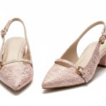 ELVYN Snake-Print Block Heel Slingbacks