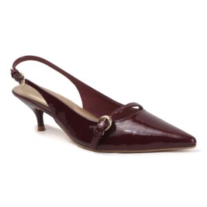 ELVYN Zenia Collection Women's Patent Leather Slingback Heels