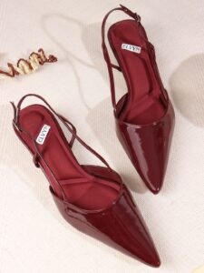 ELVYN Patent Slingback Pumps