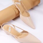 ELVYN Women's Pointed Toe Slingback Kitten