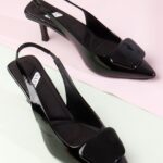 ELVYN Sleek Patent Slingbacks