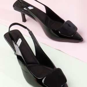 ELVYN Sleek Patent Slingbacks