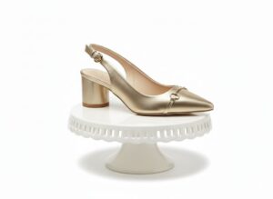 ELVYN Selene Women's Patent Leather Pointed Toe Slingback Heels