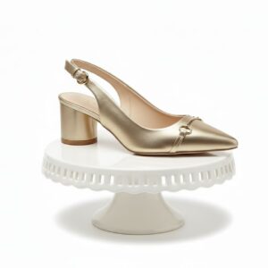 ELVYN Selene Women's Patent Leather Pointed Toe Slingback Heels