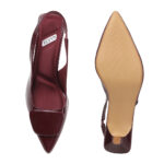 ELVYN VELLOURA Collection | Wine Comfortable Pointed-Toe Slingback Stilettos