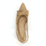 ELVYN Jute Collection | Elegant Textured Beige Slingback Block Heels