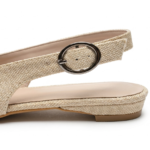 ELVYN | Premium Jute Weave Collection Timeless Pointed-Toe Cream Slingback Flats