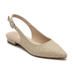 ELVYN | Premium Jute Weave Collection Timeless Pointed-Toe Cream Slingback Flats