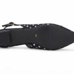 ELVYN | Premium Polka Dot Collection Timeless Pointed-Toe Black Slingback Flats